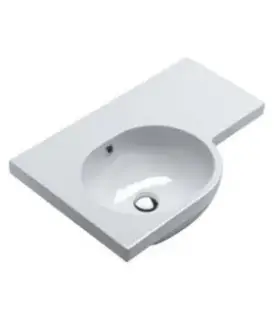 Catalano Comfort Раковина подвесная 75x48x19h см, с переливом, цвет: белый глянцевый 75SC2