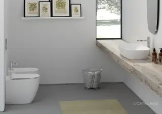 Catalano Zero Раковина чаша 80x40x14h см, без перелива, покрытие Cataglaze, цвет: белый матовый 0622800021