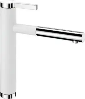 Blanco Linee-S Смеситель для кухни с выдвижгным изливом, цвет: белый/хром 518441