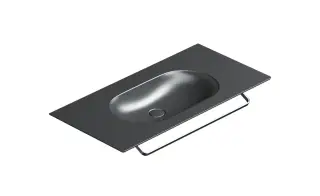 Catalano Sfera Раковина подвесная 100x50 см, без перелива, покрытие Cataglaze, цвет: черный матовый 0521010022