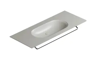 Catalano Sfera Раковина подвесная 125x50 см, без перелива, покрытие Cataglaze, цвет: цемент матовый 0521260023