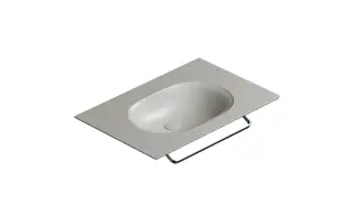 Catalano Sfera Раковина подвесная 75x50 см, без перелива, покрытие Cataglaze, цвет: цемент матовый 0520760023