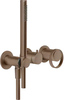 Gessi Anello Смеситель для ванны встраиваемый, 2 потребителя, лейка, цвет: copper brushed PVD 63345#708