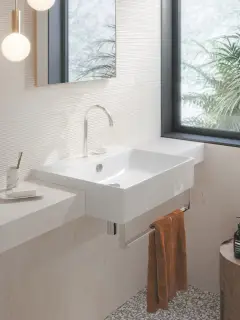 Catalano Comfort Раковина подвесная 55x47x15h см, с переливом, покр. Cataglaze, цвет: белый глянц. 0126550001