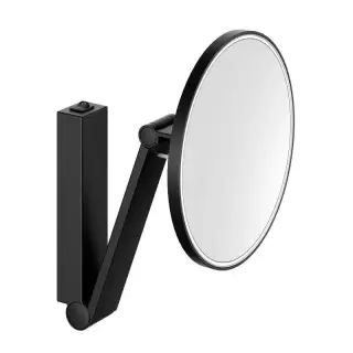 Keuco Kosmetikspiegel Косметическое зеркало подвес., 5ти крат. увелич., подсвет., цвет: хром черный 17612 139004