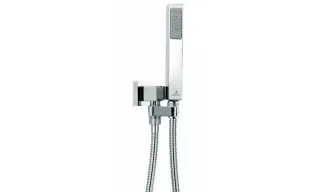 Bossini Cube Душевой гарнитур: ручной душ, держатель с подводом воды, шланг, цвет: chrome C55001.030