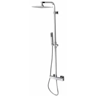 Bossini Cosmo Душевая стойка: смеситель, ручной и верхний душ, 1 вид струи, шланг, цвет: chrome L30004.030