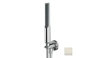 Bossini Apice Душевой гарнитур: держатель с подводом воды, ручной душ Slim, цвет: satin nickel CE3004C.094