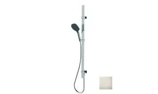 Bossini Apice Душевой гарнитур: штанга с подводом воды, ручной душ, шланг, цвет: satin nickel D48086.094