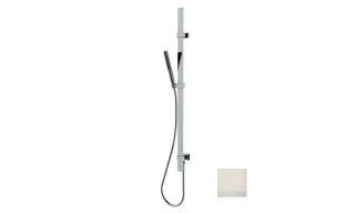 Bossini Apice Душевой гарнитур: штанга Flat 110 см с подводом воды, лейка, цвет: satin nickel D48088.094