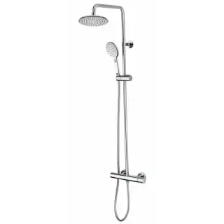 Bossini Agua Душевая стойка: смеситель, ручной и верхний душ, 1 вид струи, шланг, цвет: chrome L10022.030
