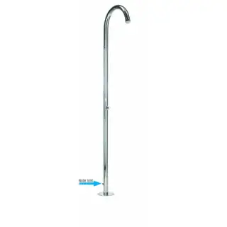 Bossini Pool Душевая колонна напольная, с верхним душем, только для холодной воды, цвет: chrome L00823.030