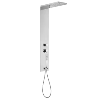 Bossini Manhattan Душевая панель с термостатом - ручной и верхний душ, 3 вида струи, цвет: chrome L00928.030