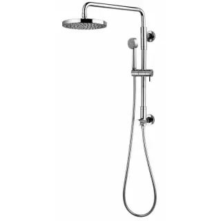 Bossini Gio Душевая стойка: смеситель, ручной и верхний душ, 1 вид струи, шланг, цвет: chrome L00963.030