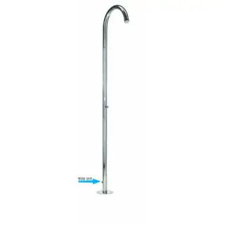 Bossini Pool Душевая колонна напольная, с верхним душем, только для холодной воды, цвет: chrome L00822.030