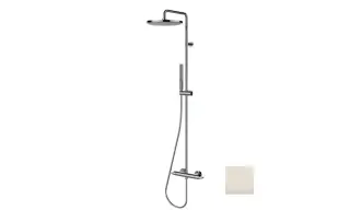 Bossini Apice Душевая стойка: смеситель, руч. и верхний душ, 2 вида струи, шланг, цвет: satin nickel L10507.094