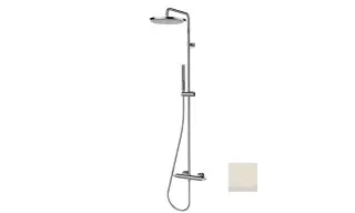 Bossini Apice Душевая стойка: смеситель, руч. и верхний душ, 2 вида струи, шланг, цвет: satin nickel L10508.094