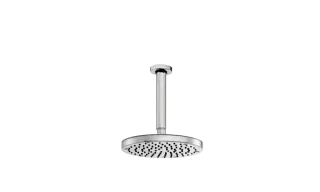 Bossini Oki Верхний душ d25 см, 1 вид струи, кронштейн потолочный 34,5 см, цвет: chrome H31410G.030