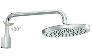 Bossini Oki Верхний душ d25 см, 1 вид струи, кронштейн настенный, цвет: chrome H55410.030