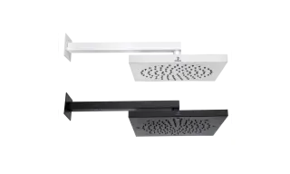 Bossini Cube Верхний душ 28,7x28,7 см, 1 вид струи, кронштейн настенный, цвет: mat black H69715G.073