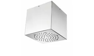 Bossini Cube Верхний душ 21x21 см, 1 вид струи, кронштейн потолочный 22,2 см, цвет: chrome H81720.030