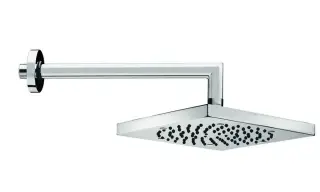 Bossini Cube Верхний душ 21x21 см, 1 вид струи, кронштейн настенный, цвет: chrome H70720G.030