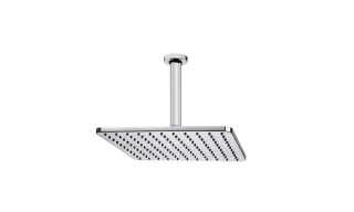 Bossini Cosmo Верхний душ 28x28 см, 1 вид струи, кронштейн потолочный 36,4 см, цвет: chrome H30598G.030