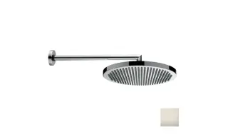 Bossini Apice Верхний душ d28 см, 1 вид струи, кронштейн настенный 33 см, цвет: satin nickel H70430H.094