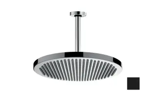 Bossini Apice Верхний душ d28 см, 1 вид струи, кронштейн потолочный 30 см, цвет: mat black H31430G.073