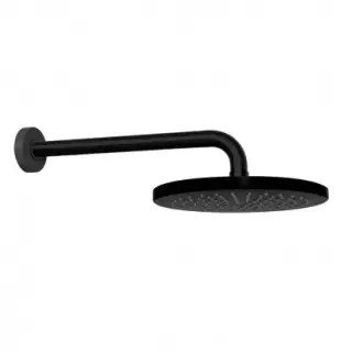Bossini Elios Верхний душ d25,5 см, 1 вид струи, кронштейн настенный 28 см, цвет: mat black H19412G.073
