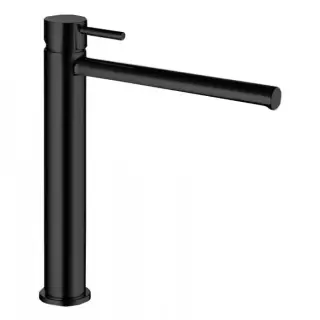 Bossini Oki Смеситель для раковины на 1 отверстие, высокий, с заглушкой, цвет: mat black Z005303.073
