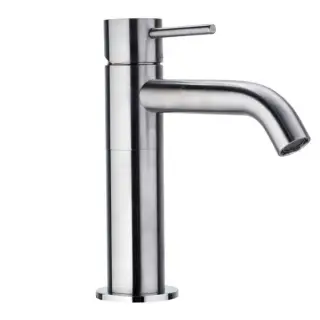 Bossini Inox Однорычажный смеситель для раковины на 1 отверстие, цвет: глянцевая сталь INZ006.030