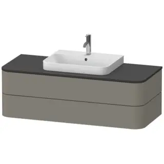 Duravit Happy D.2 Plus Тумба подв. 40,8x130xh55 cм, 2 ящика, цвет stone grey satin matt HP496209292
