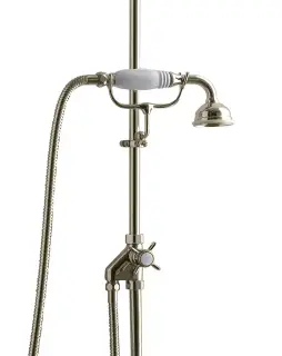 Devon&Devon Doccia Ручной душ с переключателем и держателем, для термостата, цвет никель MARK618NKS