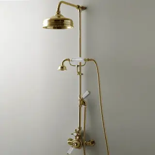 Devon&Devon Doccia Ручной душ с переключателем и держателем, цвет: светлое золото MARK618