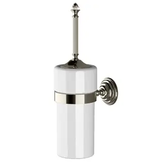 Devon&Devon Diamond Ершик для унитаза подвесной с керамической колбой, цвет: никель блестящий WHD520NKBI