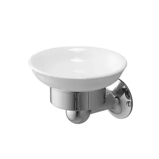 Devon&Devon New York Мыльница с керамической чашей, подвесная, цвет: хром NY101CR