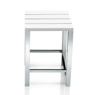 Decor Walther Universal DW 68 Табурет 30x30xh42.5 см, дерево, цвет хром белый 0503604