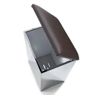 Decor Walther Case HK2 Корзина для белья 42x32xh66cм, цвет: темно-коричневая кожа 0611890