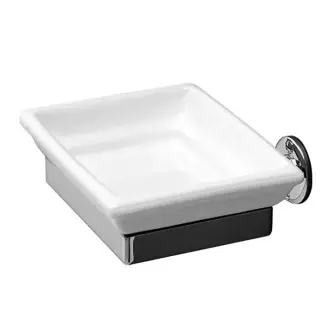 Devon&Devon First Class Мыльница с керамической чашей, подвесная, цвет: хром DD33010CR