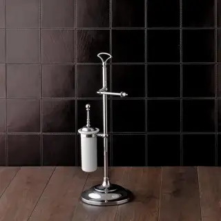 Devon&Devon Single Стойка напольная с бумагодержателем и Ершиком, цвет хром SL12CR
