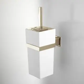 Devon&Devon Time Ершик для унитаза подвесной с керамической колбой, цвет: золото TM320OT