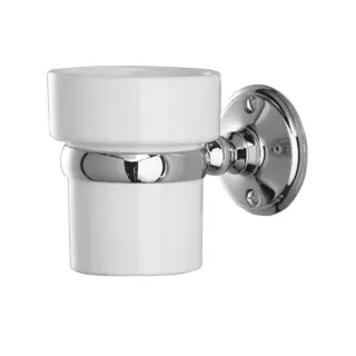 Devon&Devon Old Navy Стакан для зубных щеток подвесной, керамический, цвет: хром MIL609CR