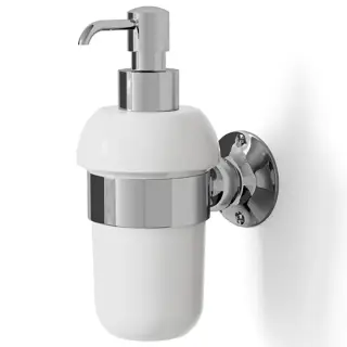 Devon&Devon New York Дозатор для жидкого мыла, подвесной, керамическая колба, цвет: хром NY130CR