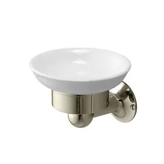 Devon&Devon New York Мыльница с керамической чашей, подвесная, цвет: никель блестящий NY101NKS