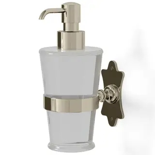 Devon&Devon Mayfair Дозатор для жидкого мыла подвесной, стеклянная колба, цвет: никель блестящий DD130NK