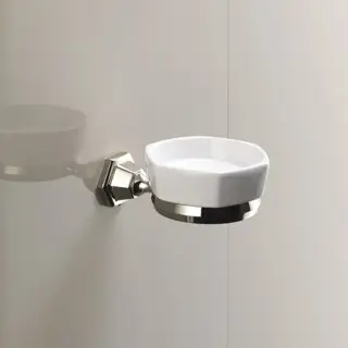 Devon&Devon Jubilee Мыльница с керамической чашей, подвесная, цвет: никель JB101NK