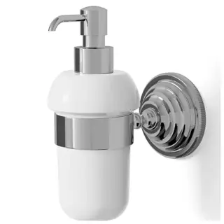 Devon&Devon Gemstone Дозатор для жидкого мыла, подвесной, керамическая колба, цвет: хром GEM730CR