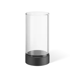 Decor Walther Century Стакан для зубных щеток настольный, стеклянный прозрачный, цвет: черный 0587560