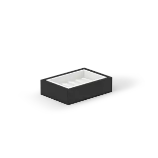 Decor Walther Brownie Мыльница подвесная, имитация кожи, цвет: черный 0937360